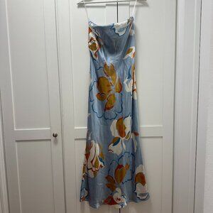 Reformation Joana Silk Dress Blue Size 4